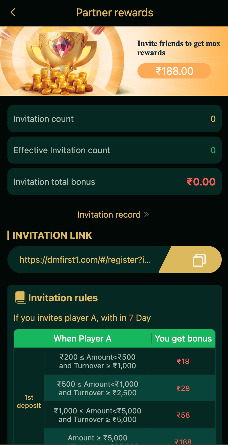 DM First Promotions Page with Active Events